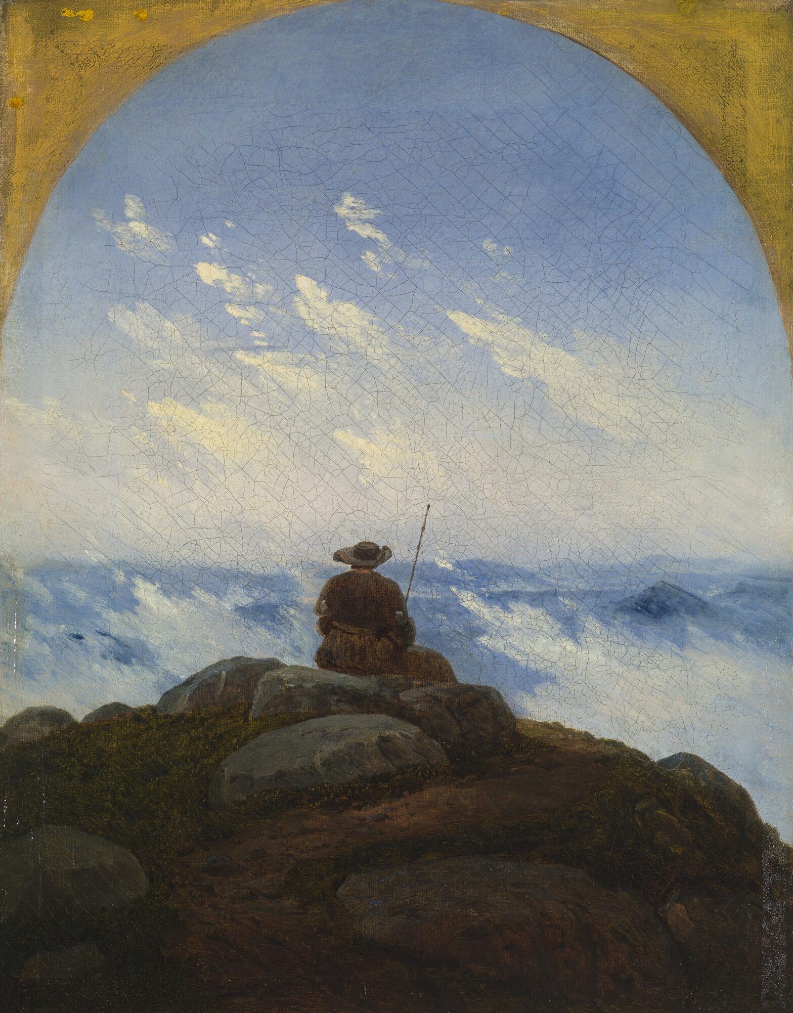 Pilger auf einem Berg von Carl Gustav Carus, 1818