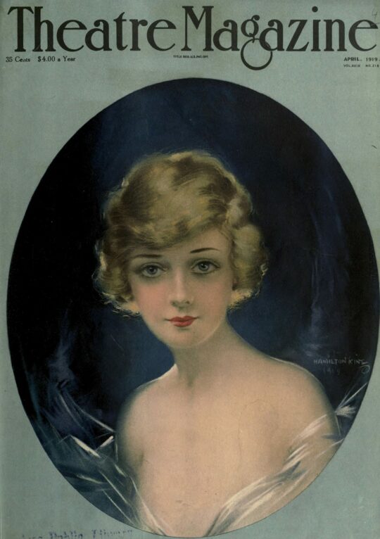 Cover des Theatre Magazins mit einer Portraitzeichnung der Schauspielerin Ruth Findlay